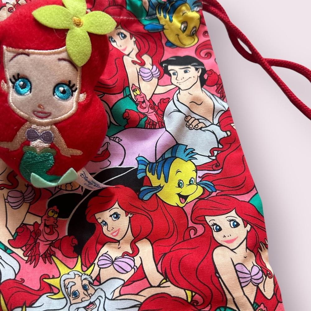 Tokyo Disney Resort Little Mermaid Colorful Drawstring Bag - Picture 3 of 9